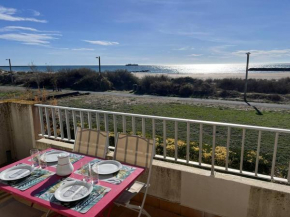 MAISONS SUR LA PLAGE Joli 3 pièces mezzanine 1ère ligne vue mer Richelieu Cap d'Agde